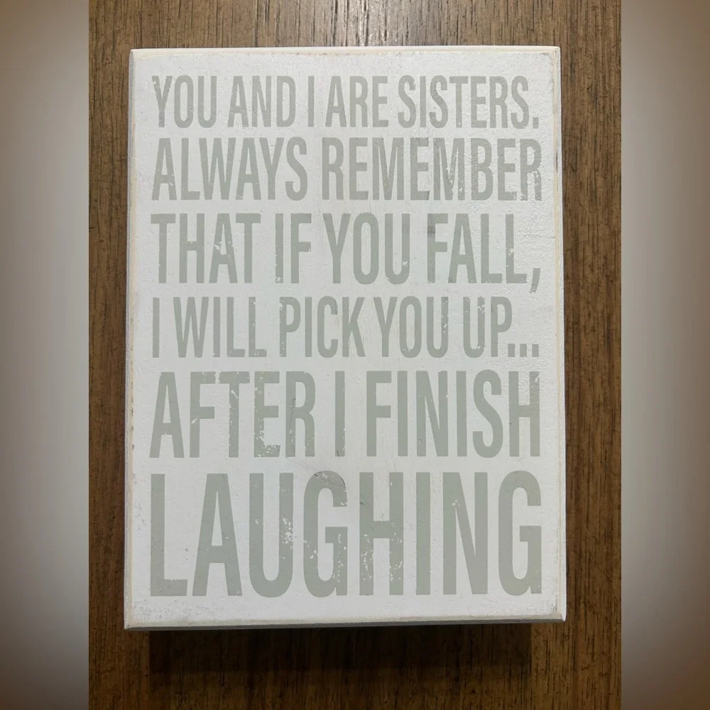 Sisters Funny Quote Wall Art - Picture 1 of 1